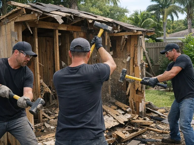 Light demolition shed removal in Deerfield Beach FL